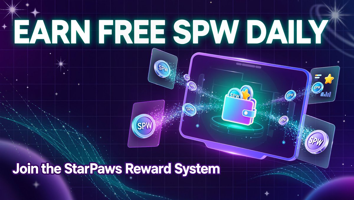 _StarPaws's tweet image. 💰🐾 Want to Earn FREE $SPW Every Day? 🐾💰

At StarPaws, we reward our community every single day!
Yes — every day we send coins to people who’ve earned them. 🚀
How does it work?
✔ Watch short ads
✔ Collect points
✔ Receive real $SPW directly to your wallet! 💸

If you’re…