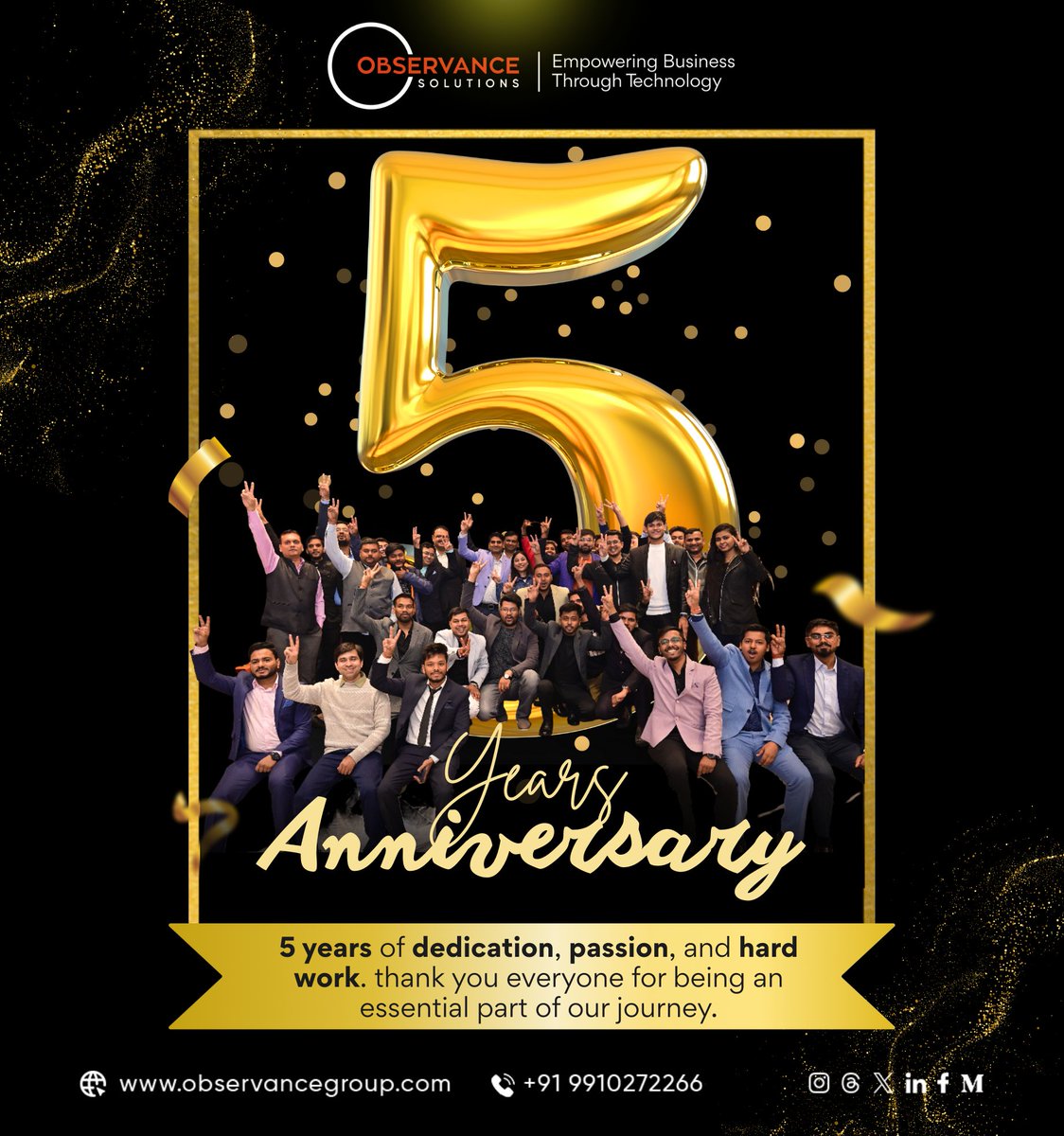 observance14's tweet photo. Observance Solution completes 5 years today!
Proud of our journey, excited for what’s next.
#ObservanceSolution #5Years https://t.co/Bvj0DRFrMy