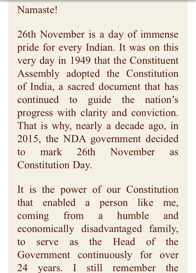 dcntrlyzr's tweet image. Got mail. From Modi Jee. Salute!! 

#IRCTC #SamvidhanDiwas