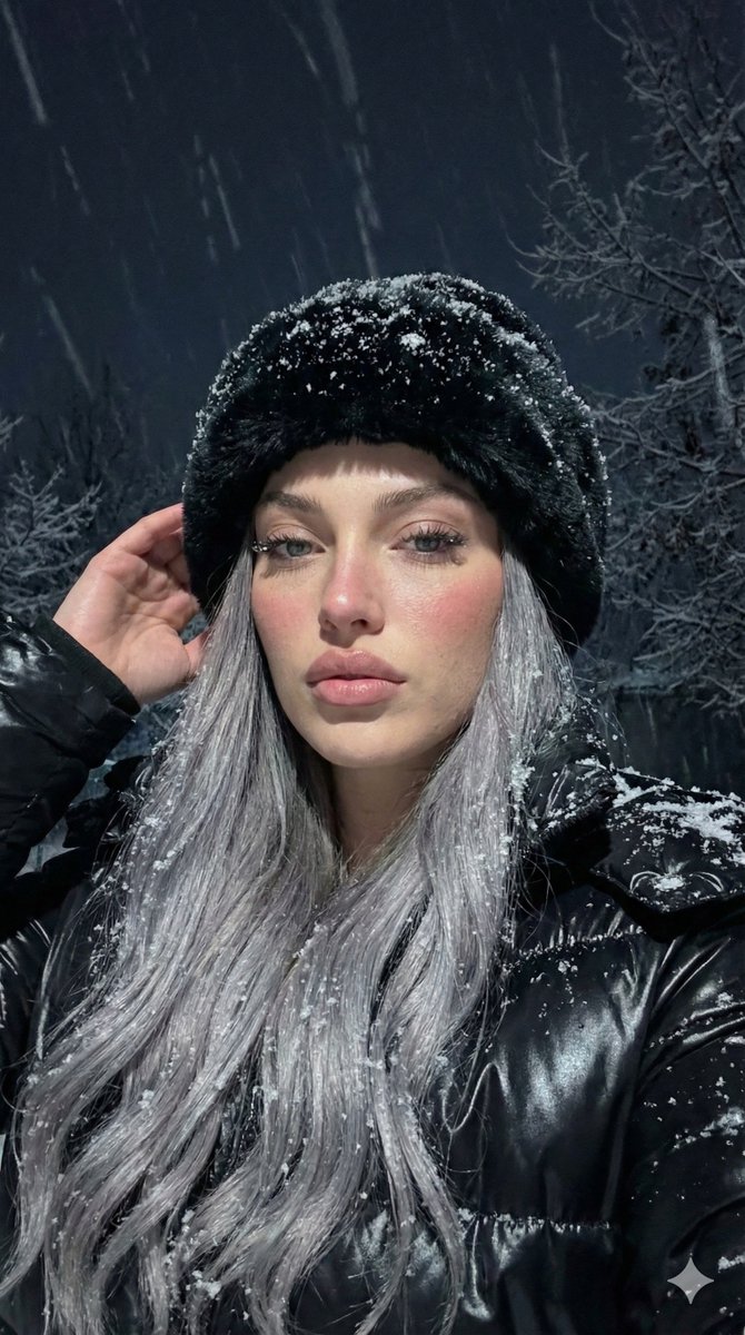 YaseenK7212's tweet image. Gemini Nano Banana 3.0 

Prompt:

{
  &quot;pose&quot;: {
    &quot;description&quot;: &quot;She holds the camera with her left hand, positioned slightly below eye level, capturing her face from a confident upward angle; lips softly parted, expression calm yet intense.&quot;
  },
  &quot;background&quot;: {…