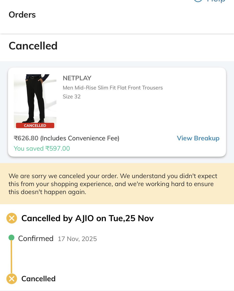 IamRanaPSingh's tweet image. So now the price has gone up for the same product so who will pay this penalty @AJIOLife @AjioCares and unavoidable circumstances means what ? It took more than 10 days to find out the circumstances ? It’s a waste of time for the customer.. who will pay the compensation ?