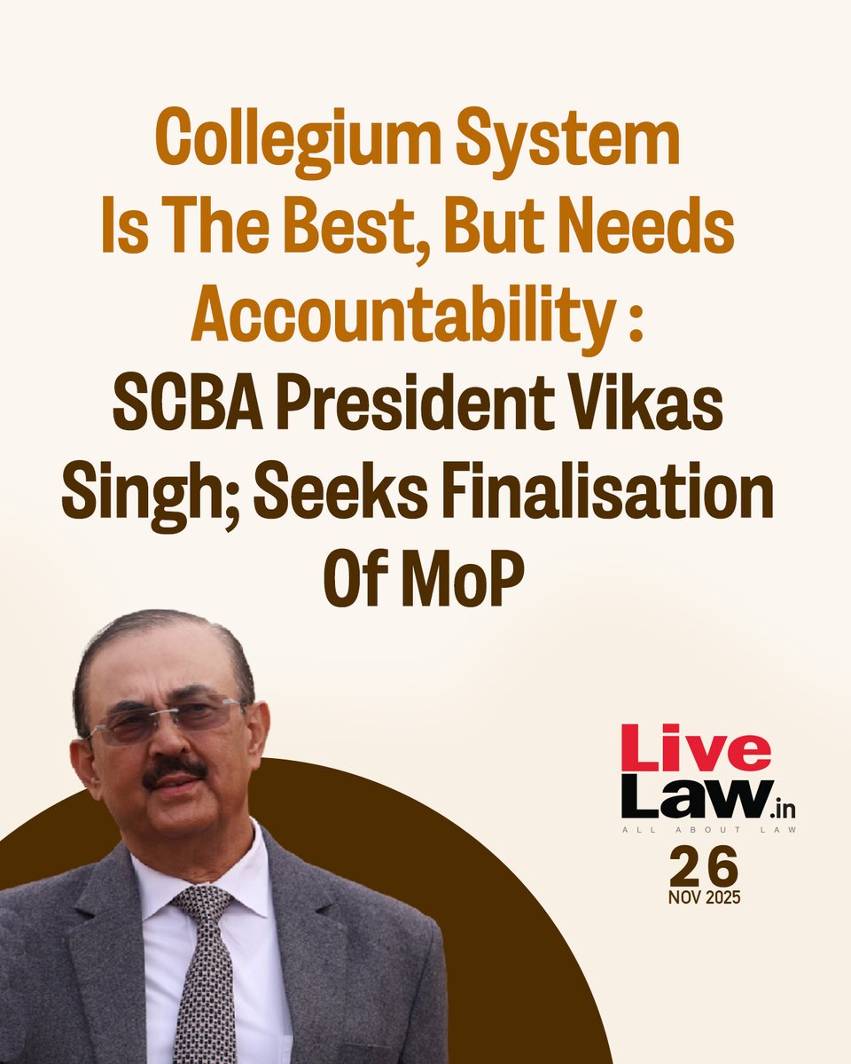 LiveLawIndia's tweet image. Singh repeated his demand for regualar consideration of Supreme Court lawyers for elevation as High Court Judges.
 Read more: zurl.co/MIBMW 
#SupremeCourt #Collegium #VikasSingh