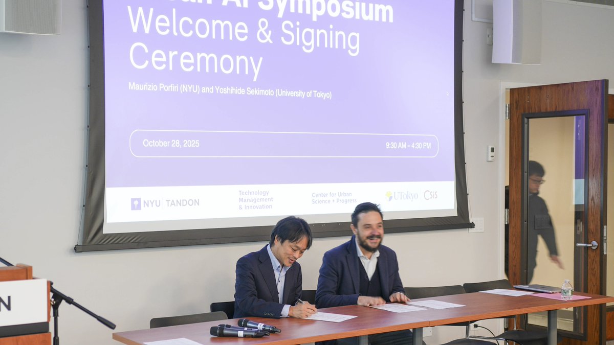 CSISut's tweet image. 📢10/28にNYU工学部でUrban AI Symposiumを開催！100名超が参加し、都市×AIをテーマに議論しました。
夜には東京大学NYオフィスで交流イベントも開催し、意見交換が行われました。
🔗詳細はWebニュースで: csis.u-tokyo.ac.jp/news/urban_ai_…
🔗linktr.ee/CSISut
#CSIS_UTokyo