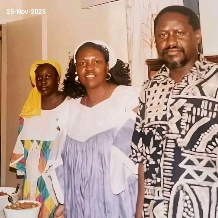 kijanayamwingii's tweet image. From far left Ruth Odinga, the late Berryl Achieng Odinga and the late Raila Amollo Odinga