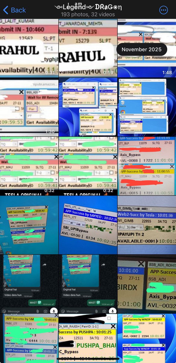 JaiShreeRaatog's tweet image. Another new #IRCTC illegal Tatkal booking software telegram channel and tickets information. Below 

@RailwaySeva @RPF_INDIA @RPFCR  @IRCTCofficial the reasons is now visible for all public and your staff not taking any actions. Now they using pyproxy and collect Akamai sensor…