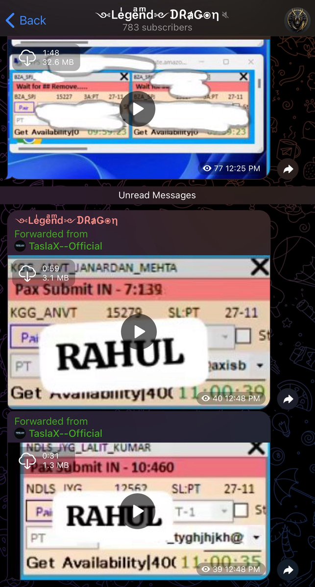 JaiShreeRaatog's tweet image. Another new #IRCTC illegal Tatkal booking software telegram channel and tickets information. Below 

@RailwaySeva @RPF_INDIA @RPFCR  @IRCTCofficial the reasons is now visible for all public and your staff not taking any actions. Now they using pyproxy and collect Akamai sensor…