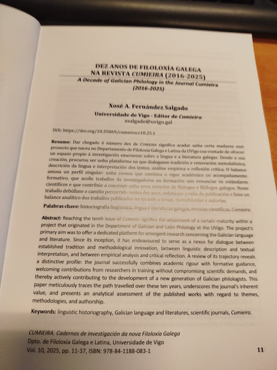 Xa podedes consultar a revista Cumieira na biblioteca Penzol. Este número contén un artigo do seu editor <a href="/pepinsalgado/">Xose A.F.Salgado</a>  falando dos dez anos da revista. Noraboa!!
