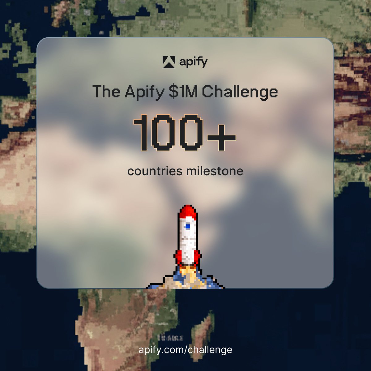 apify's tweet image. The Apify $1M Challenge has crossed 100+ countries.

Builders everywhere are shipping scrapers, API wrappers, MCP servers, and tools AI agents can use.

Wherever you are, you’re not building alone. Joining early gives you more $2K spotlights.

🌍 Start building →…