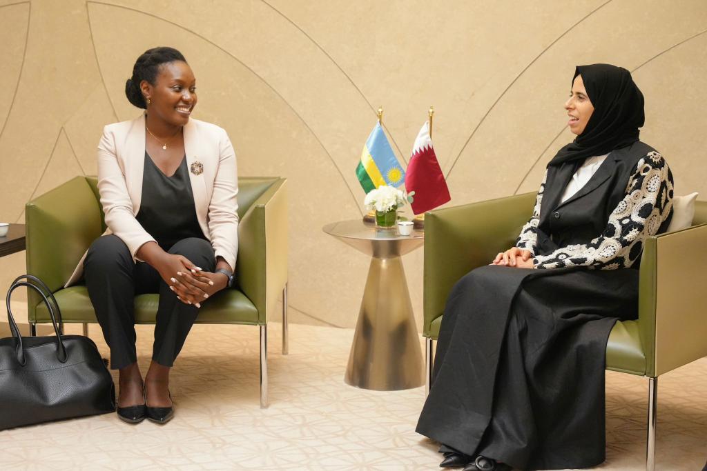 Rwanda_Edu's tweet image. Yesterday, the Minister of State, @ClaudetteIrere, shared Rwanda’s experience in implementing the Zero Out Of school Project, after which she held a meeting with the Minister of Education and Higher Education of the State of Qatar.