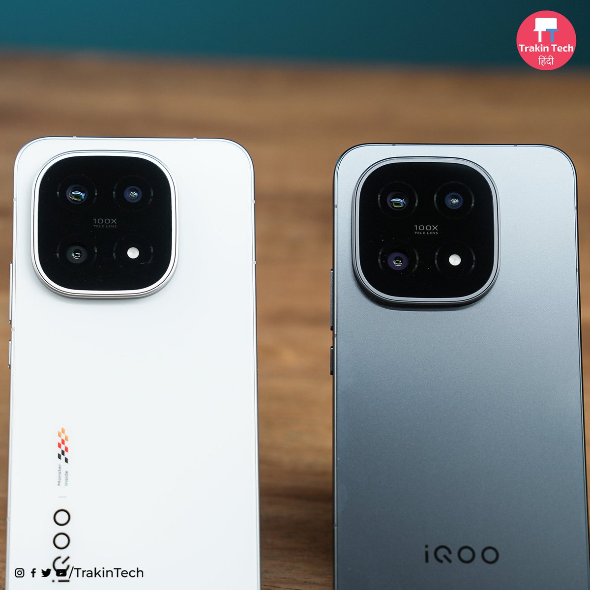 TrakinTech's tweet image. iQOO 15 Launched in India 🇮🇳

📱6.85&quot; 2K LTPO 144Hz AMOLED Display (M14 Panel)
💾Snapdragon 8 Elite Gen 5 (3nm) SoC
📸50MP (Main) + 50MP (3X Periscope) + 50MP (UW) Rear Cameras
🤳32MP Front Camera
🔋7000mAh Battery
⚡100W Wired + 40W Wireless Charging
⚙️ Android 16, Origin OS 6…