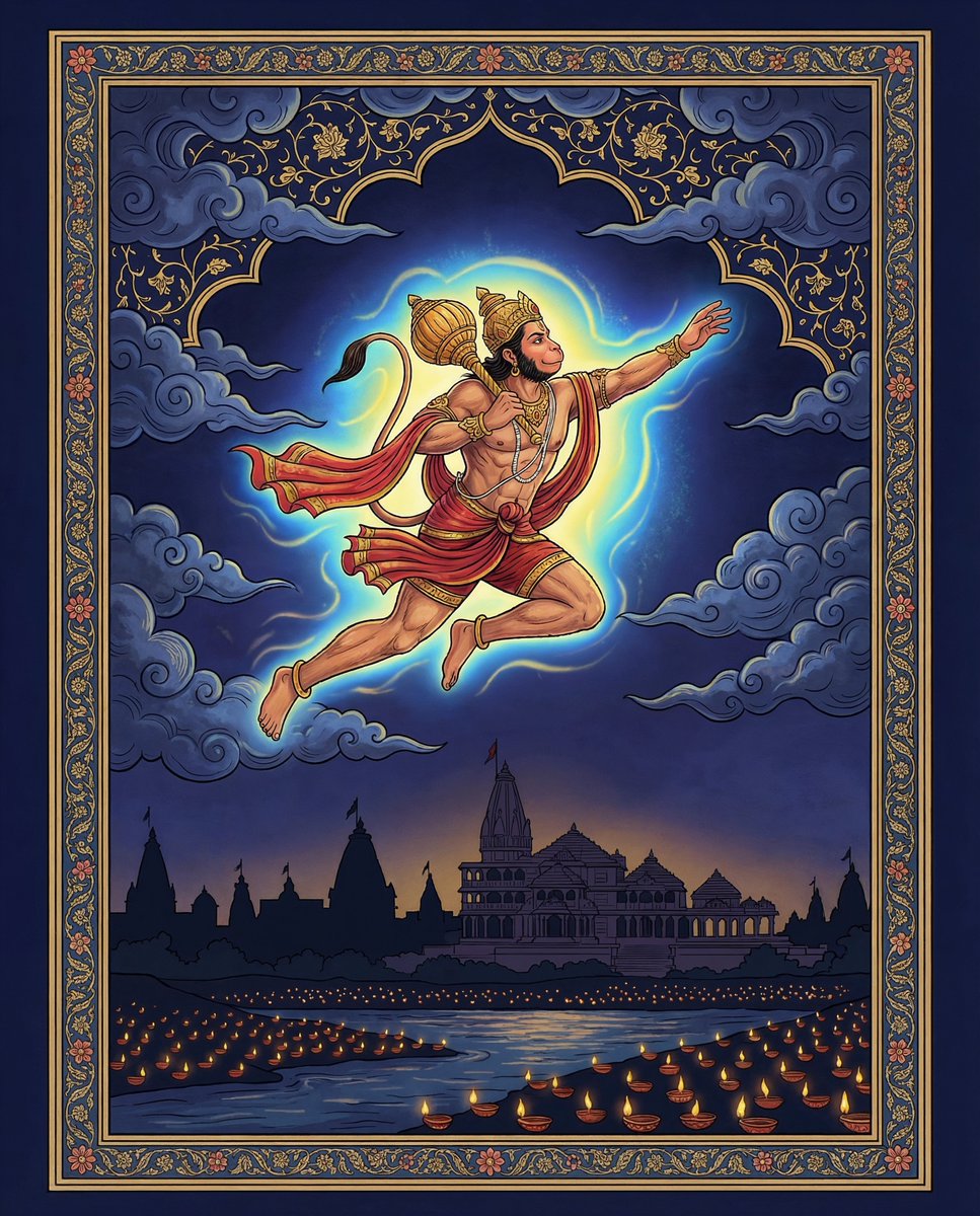 sidharthgehlot's tweet image. 4K Hanuman WallArt