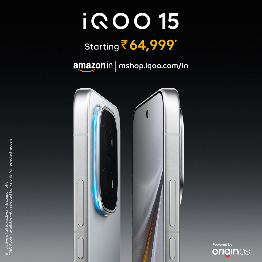 IqooInd's tweet image. The GOAT of performance smartphones is here.

Presenting the all-new iQOO 15, engineered with breakthrough speed, flagship power, and next-level innovation, now revealed at an incredible starting price of ₹64,999*.

The future of performance is officially in your hands.…