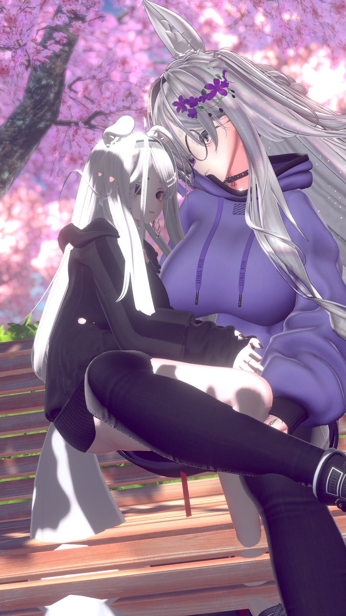 The cherry blossoms are almost as beautiful as you darling~ 💜🥰