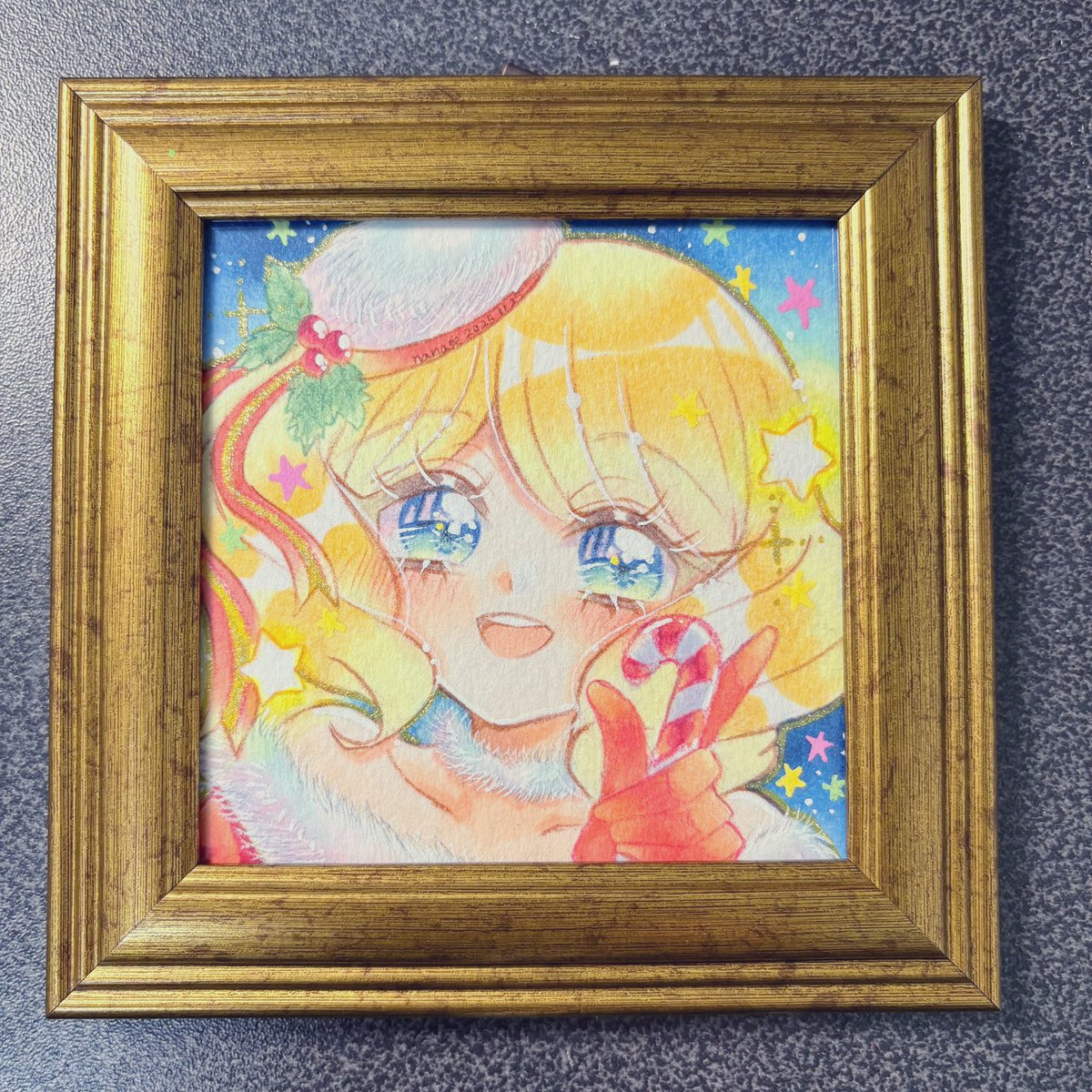 【松原光】イラスト原画　特注フレーム付き ★値段交渉歓迎 Amazon.co.jp: BLEACH 原画展 額装高精細複製原画 NO.4 BA4 井上織姫