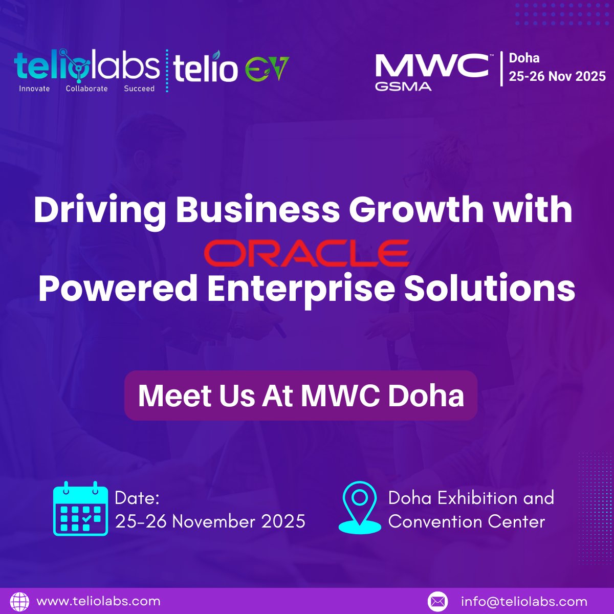 teliolabs's tweet photo. In today’s fast-moving market, agility is everything. With deep Oracle expertise, Teliolabs helps enterprises modernize core systems, cut operating costs, accelerate go-to-market, strengthen governance, &amp; enable seamless digital integration. Meet us at MWC Doha. https://t.co/sF3W2T3a9O