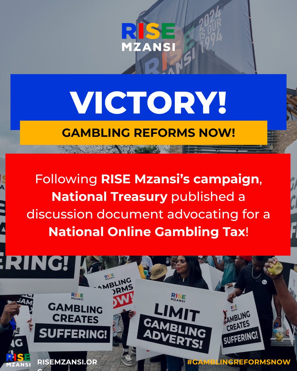 Makashule's tweet photo. #GamblingReformsNOW
The tabling of the discussion document on National online gambling Tax as a MASSIVE VICTORY for the campaign. The doors are finally opening. https://t.co/AmzoQeieWq