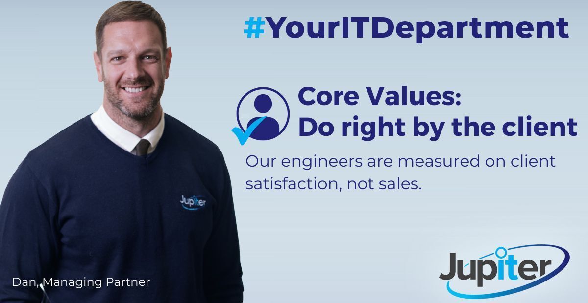 IT_Support_Hull's tweet image. &quot;No salespeople trying to hit their targets and advise me on things that won’t benefit our business... &quot; - Finance Director | @spsteam

If this☝️sounds like bliss, get in touch!
jupiterit.co.uk/contact 
01482 97 44 44  

#YourITDepartment #ITSupport #ITConsultancy #CyberSecurity