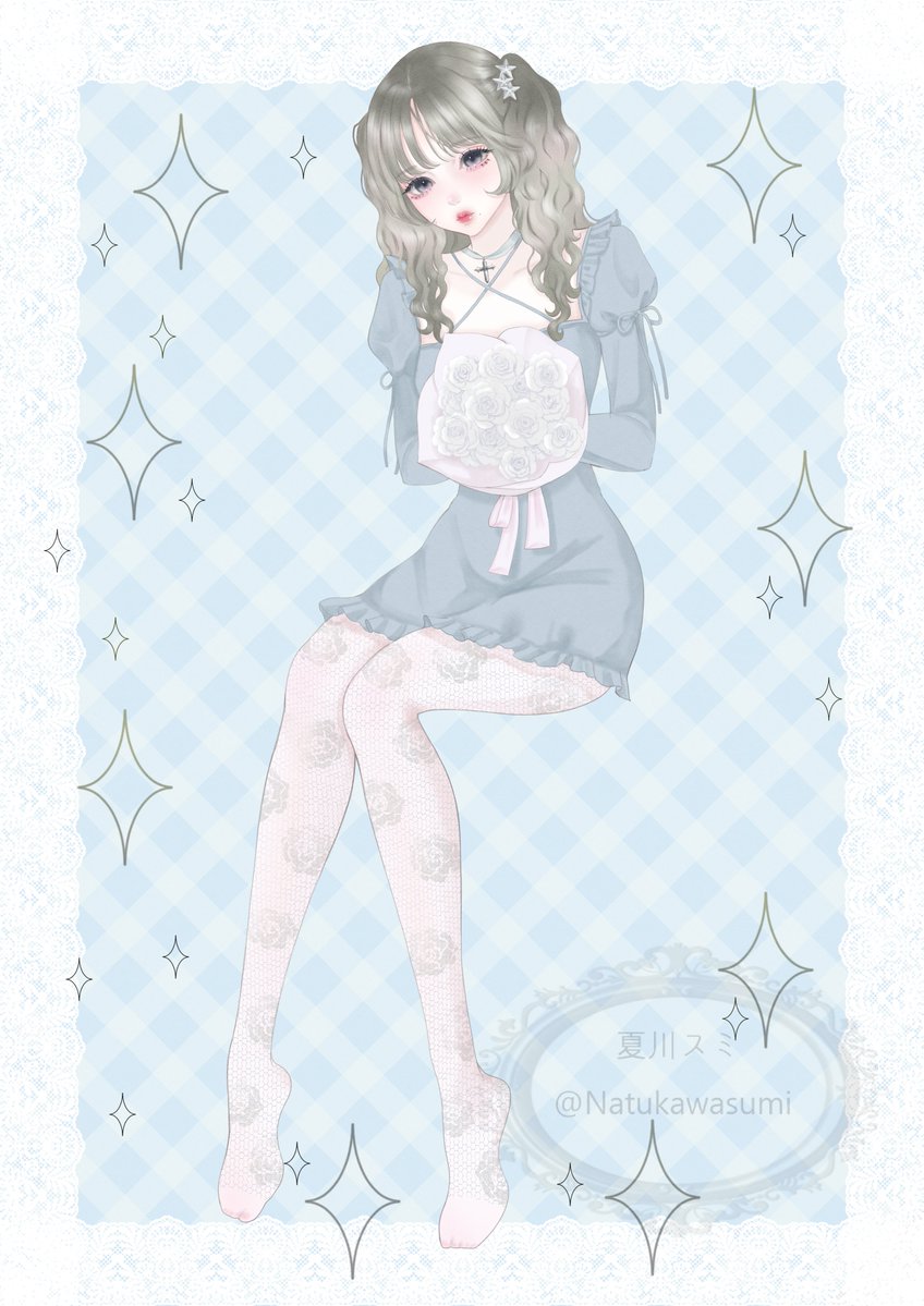 Natukawasumi's tweet image. 最近は全身のイラストもがんばっていますがアップにしてお顔もちゃんと見てくれる方とか他の絵も♡していってくれる方とか感想もRPもすごく励みになってます。
＃女の子イラスト