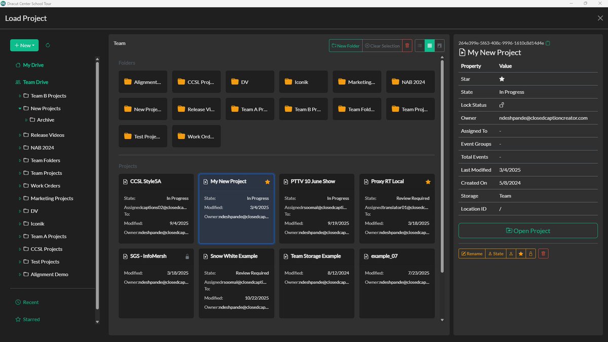 CCCreatorApp's tweet image. The Project Explorer gives captioners and project managers a unique view of their projects and project metadata. View Project State, assignments, locked state, and progress!
#projectexplorer #captioning #projectmanagement #projectmetadata #projectstate