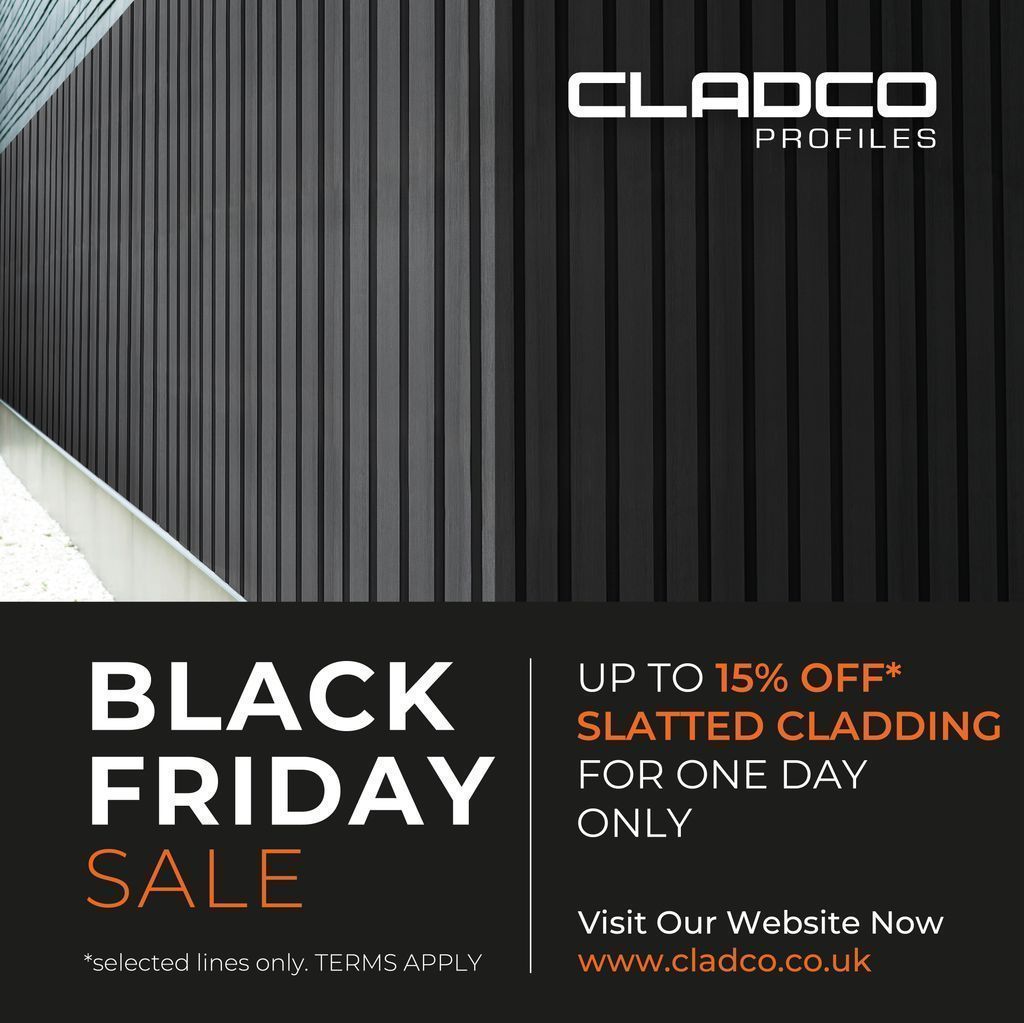 cladcoprofiles's tweet image. BLACK FRIDAY WEEK – DAY 3 🎉

New deals drop every day across decking, cladding, roofing and more. 

💥 Today’s Deal: Save on our slatted composite cladding – today only! 

⚡ Available today only – cladco.uk/black_friday_c… 

T&amp;amp;Cs apply – see website for details.