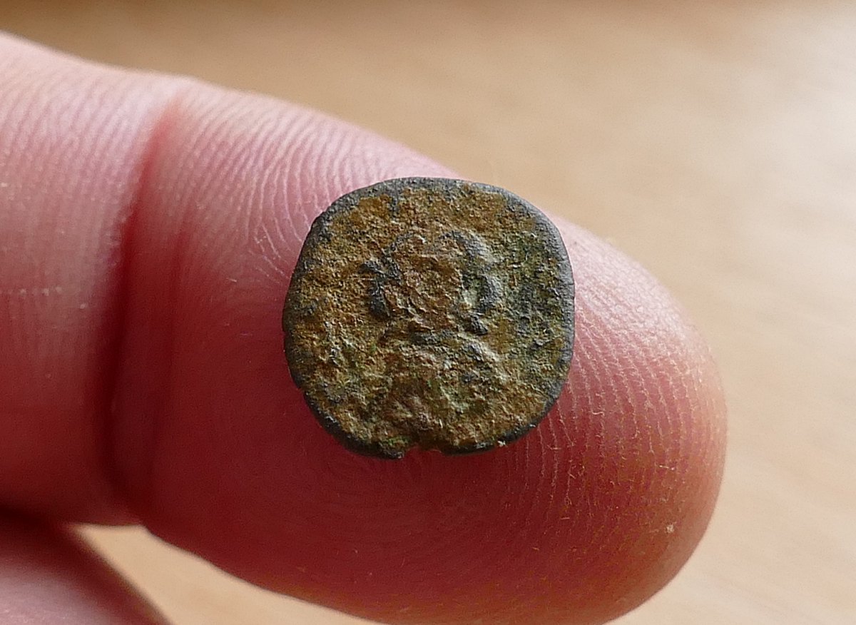 Diminutive Charles 1st Rose Farthing, these were minted from 1636 to 1644, they rarely survive well in the ground.