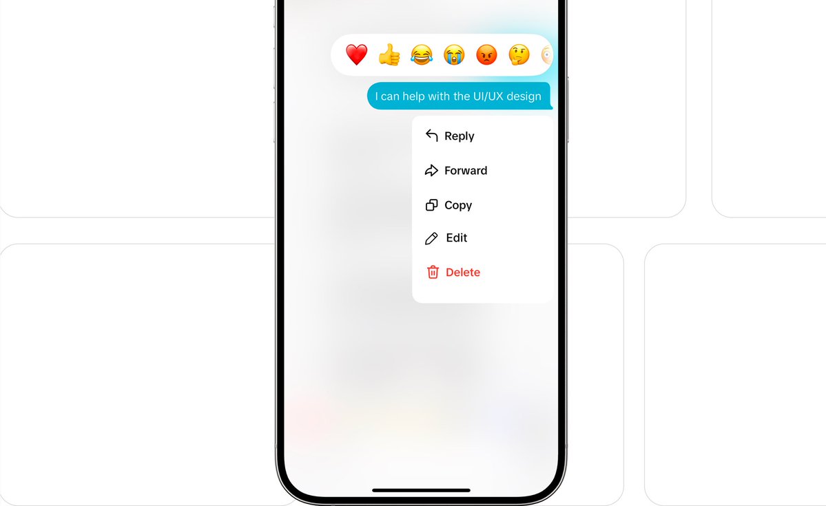100Aktivated's tweet image. 𝟵 𝗼𝘂𝘁 𝗼𝗳 𝟭𝟬 TikTok Users Face This Frustrating Problem 💻

Ever sent a TikTok message and wished you could edit it? Right now, the only option is to delete and resend, super frustrating.
I designed an edit feature for both private messages and comments. 

#UIUXDesign