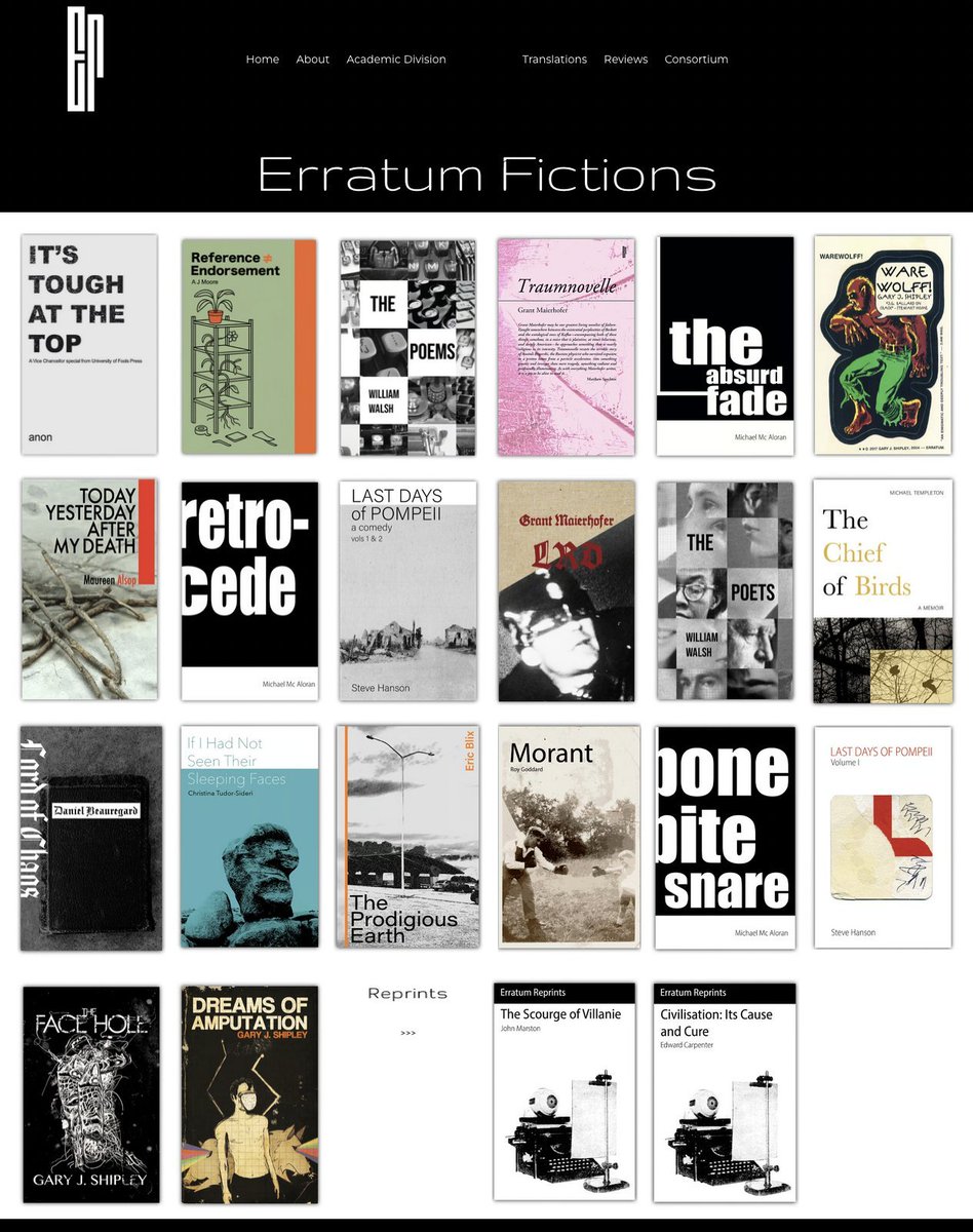 press_erratum's tweet image. 🎉🎁this Friday you will be able to buy books from our tremendous back catalogue at their usual price.

--&amp;gt; avail yourself  #BlackFriday 

erratumpress.com/fictions