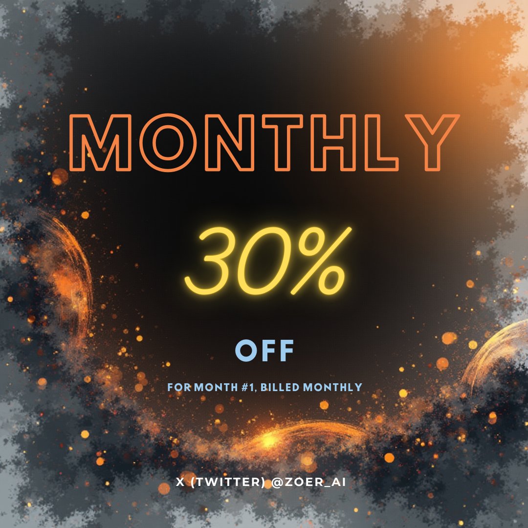 Zoer_ai's tweet image. ⚡ Zoer Black Friday Deal | Pro Plan

50% OFF annual: $15.00/mo ($180.00/year)
or 30% OFF monthly

Everything in Starter + advanced features. Build at scale.

Only 1 day away. Best deal of the year.

Don’t miss out: zoer.ai/pricing

#BlackFriday #NoCode #BuildWithAI #Zoer