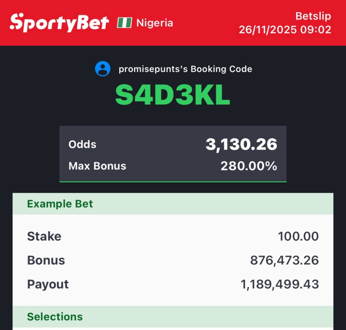 Grand Audit Hunt 😮‍💨

3k Odds: S4D3KL

100 odds edit: t.me/promisepunter

Play Smart, Bet Responsibly 🗣️🔞