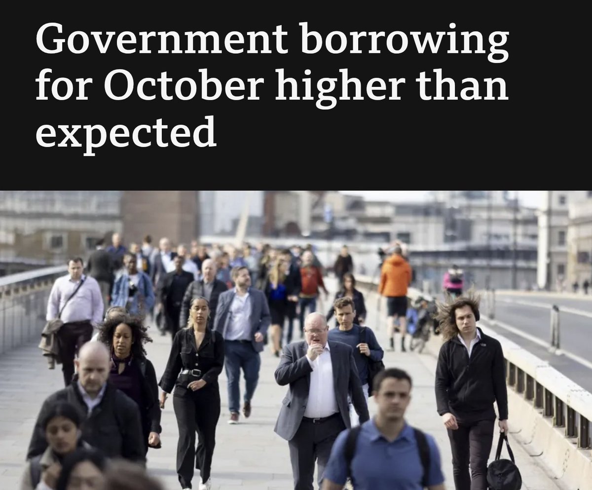 How can Starmer say they're cutting the national debt when in the financial year to October, borrowing was £116.8bn, which was £9bn more than the same period in 2024 and was the second-highest borrowing for April to October since records began in 1993? 

Borrow. Spend. Repeat.
