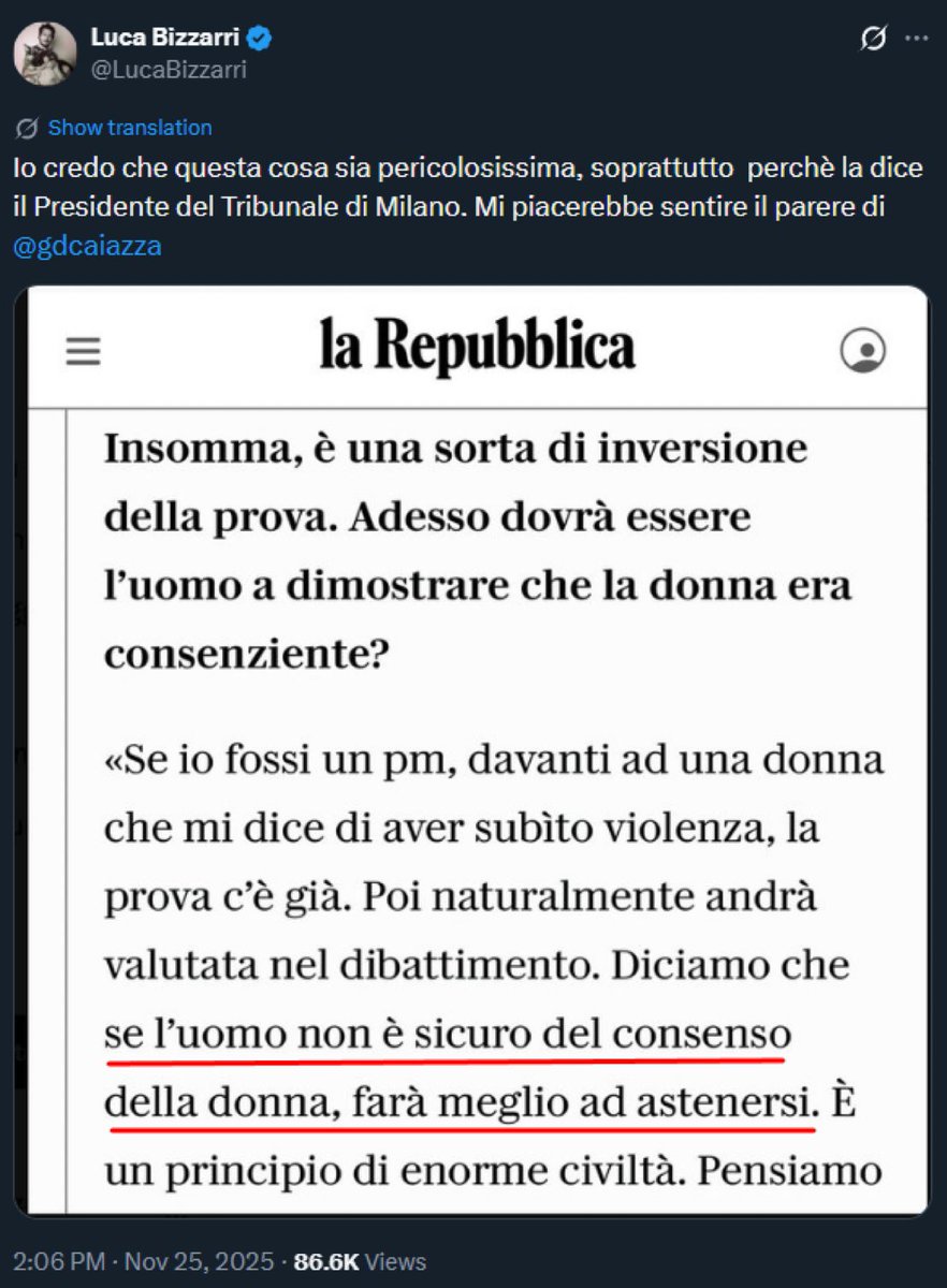 Pensa dover avere di fronte una donna consenziente per fare sesso quanto può essere problematico per alcuni…