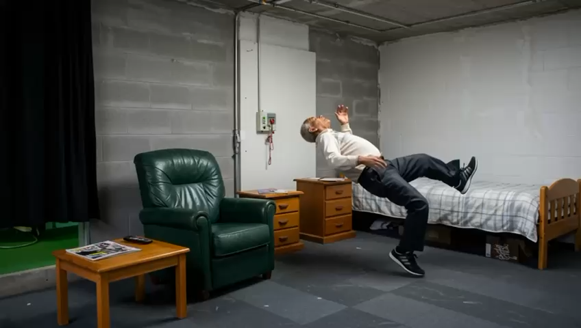 gquaggiotto's tweet image. 55 Falls replays sequences from a 2016 Belgian healthcare tech dataset —“High quality fall simulation data”—videos in which young researchers perform their imagination of elderly fragility to stage falls for training machine learning algorithm machinelistening.exposed/site-map/works…