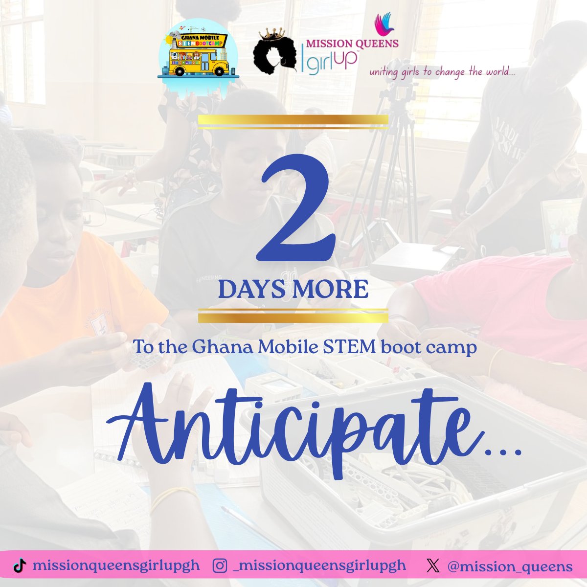 mission_queens's tweet image. We’re just 2 days away from unleashing brilliance! 💫
Are you ready to connect with inspiring mentors, create with purpose, and lead with heart? 💜
The countdown to transformation has never felt this electric! ⚡

Get ready — your moment is almost here! 🚀

 #Bootcamp
#STEM