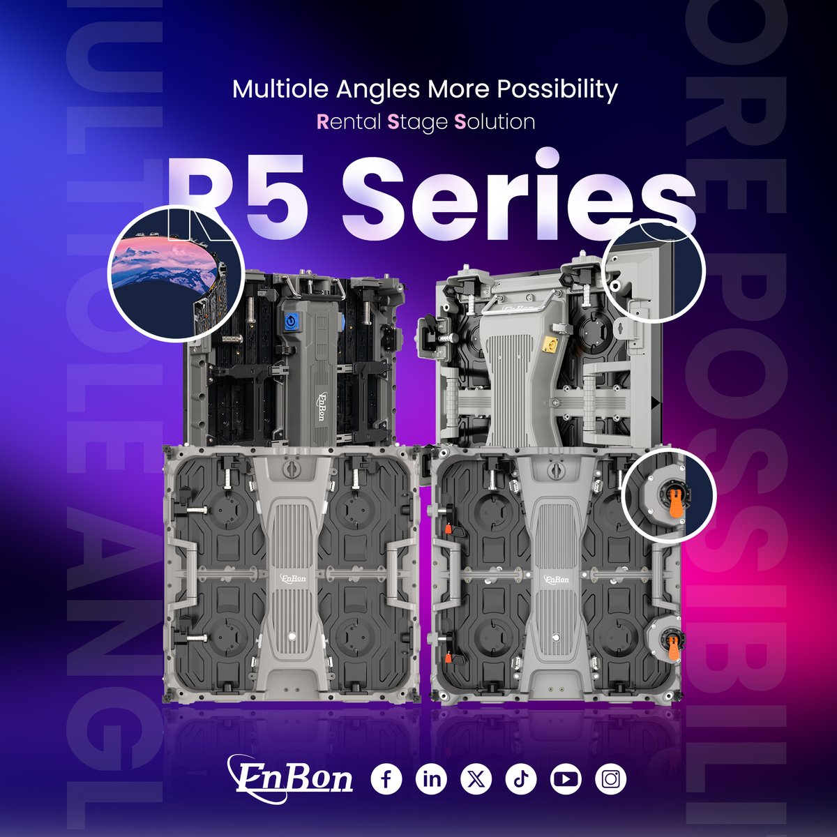 EnbonLedDisplay's tweet image. Enbon high-resolution LED display R5 is designed for users who pursue the ultimate picture quality. The product adopts advanced packaging technology and high refresh drive solution to achieve ultra-clear display effect, smooth and delicate picture, and true and natural color…