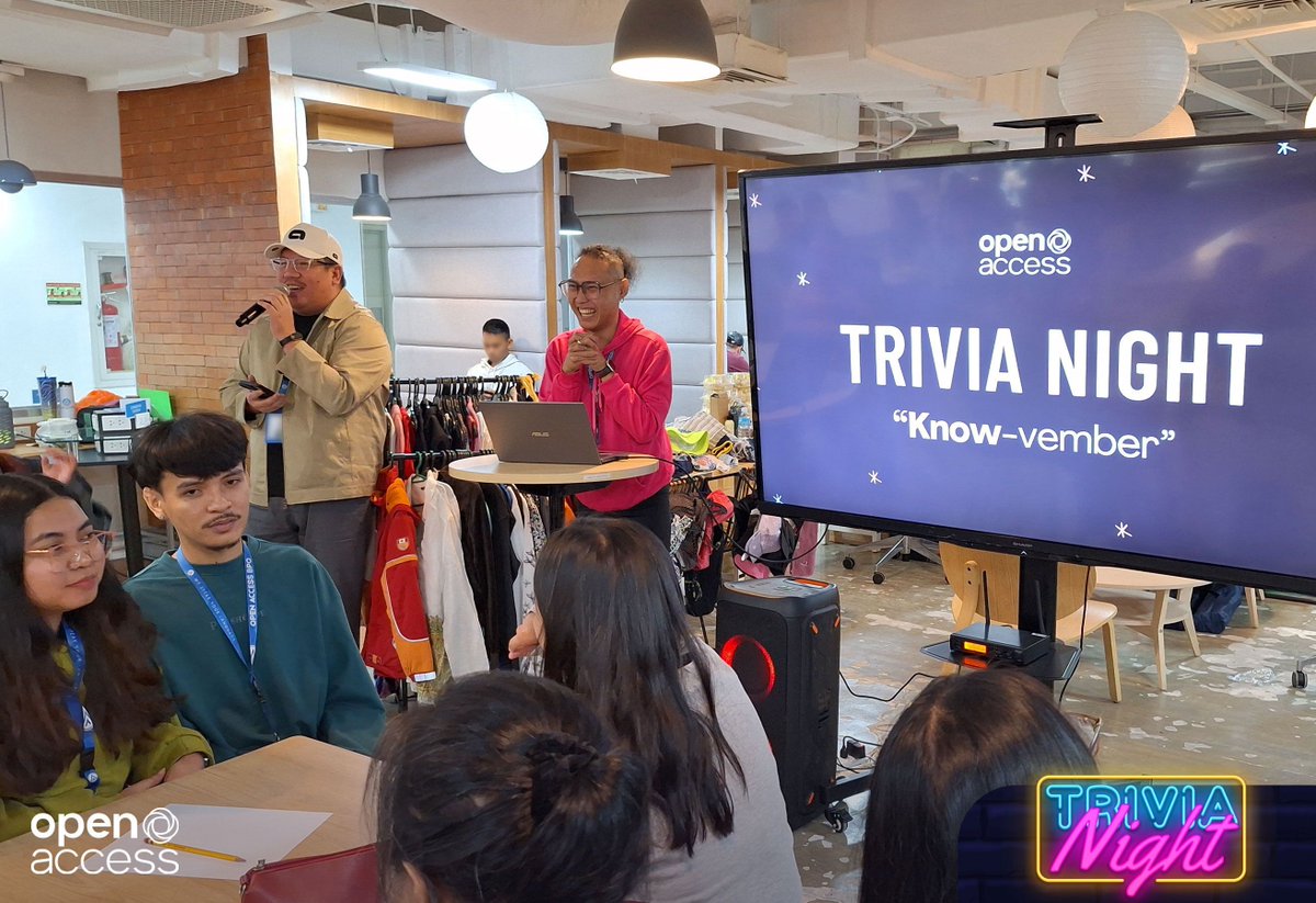 OpenAccessBPO's tweet image. We recently held our Open Access BPO Trivia Night: Know-Vemberduring National Game &amp;amp; Puzzle Week at our Makati office.

A team from our mobile retail program won Trivia Night, beating all participants and claiming their cash prize.

#WeAreOABPO
#GameAndPuzzleWeek
