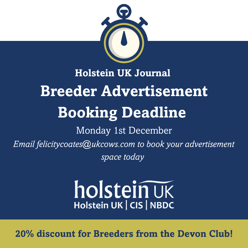 HolsteinUK's tweet photo. Advertise your herd in the upcoming Journal with rates as little as £90!

Showcase your herd to the over 4,000 members that receive a Journal in the post each month. 

Email felicitycoates@ukcows.com to book your space
Booking deadline: 1st December https://t.co/Swb0VL0ZTA
