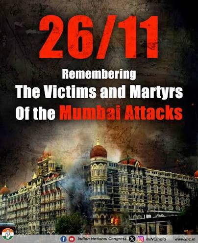 26/11 में मारे गए उन सभी लोगों को श्रद्धांजलि अर्पित करते हैं। जिसकी जान इस्लामिक आतंकवादियों ने ली थी। 🙏