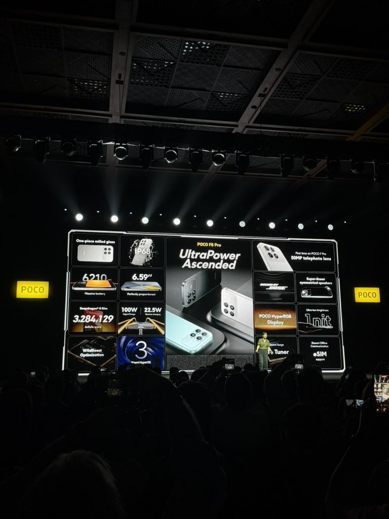 ZONEofTECH's tweet image. Just $529 for the #POCOF8Pro 🤯

Competes directly with the S25+, which costs almost double!

#POCOF8Series #UltraPowerAscended