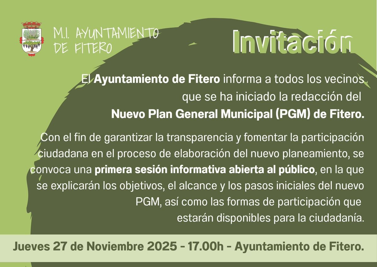 Nuevo Plan General Municipal <a href="/de_fitero/">Equipo de Gobierno. Ayuntamiento de Fitero</a> 
Sesión informativa