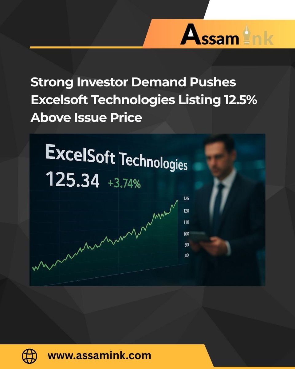 assam_ink's tweet image. Strong Investor Demand Pushes Excelsoft Technologies Listing 12.5% Above Issue Price
Click to read more,....
assamink.com/detailstory.ph…
#assamink #LatestUpdates #excelsofttechnologies