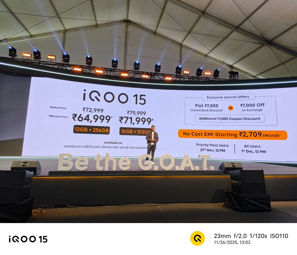 nipunmarya's tweet image. The moment you were waiting for! India’s next powerhouse has arrived. #iQOO15 #BeTheGOAT