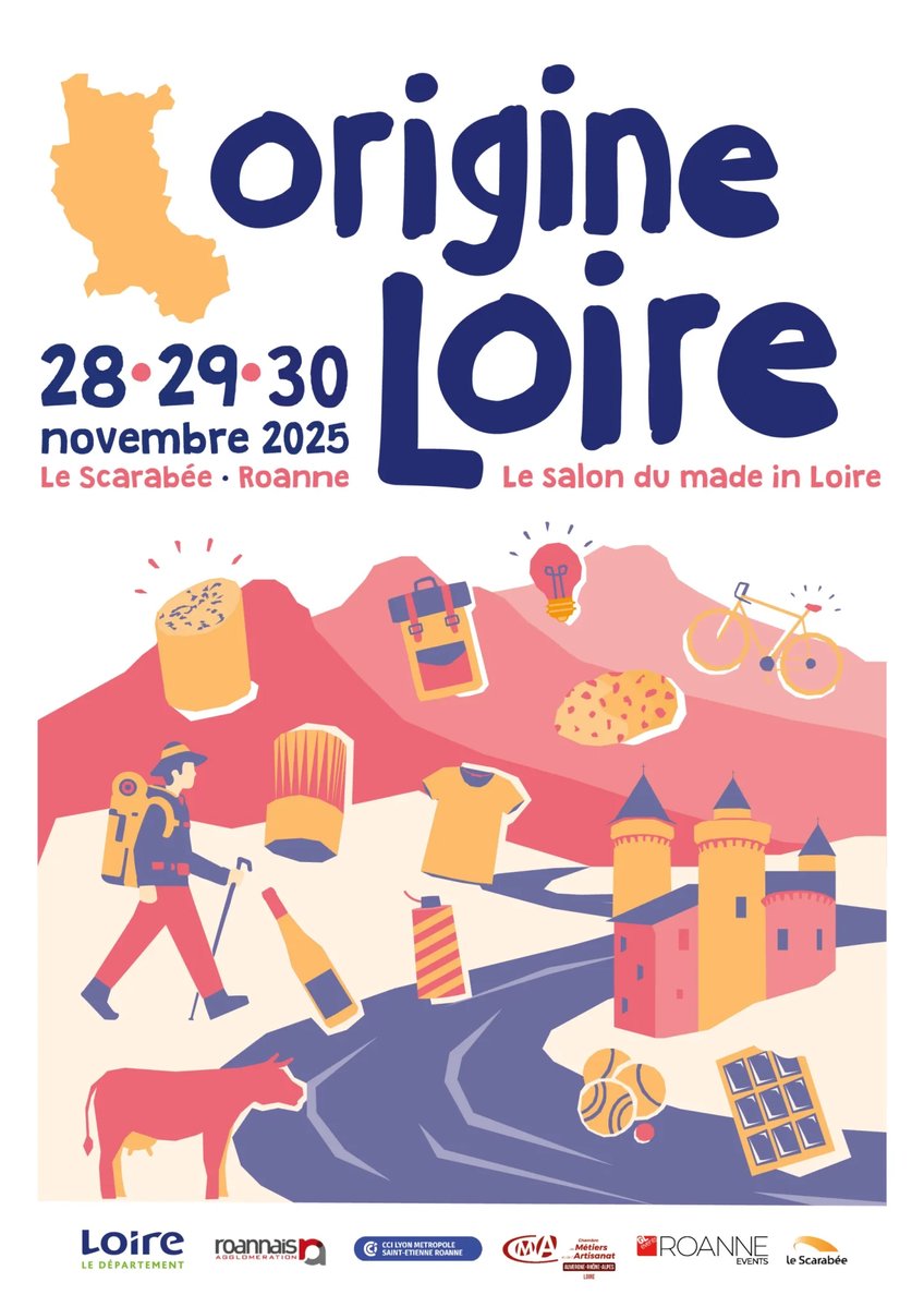 ✨ Le meilleur du savoir-faire ligérien réuni à Roanne !

🧀 Du 28 au 30 nov., Roanne accueille la première édition du salon Origine Loire. Cet événement rassemble plus de 100 créateurs et producteurs du département de la Loire pour mettre en lumière le savoir-faire ligérien.