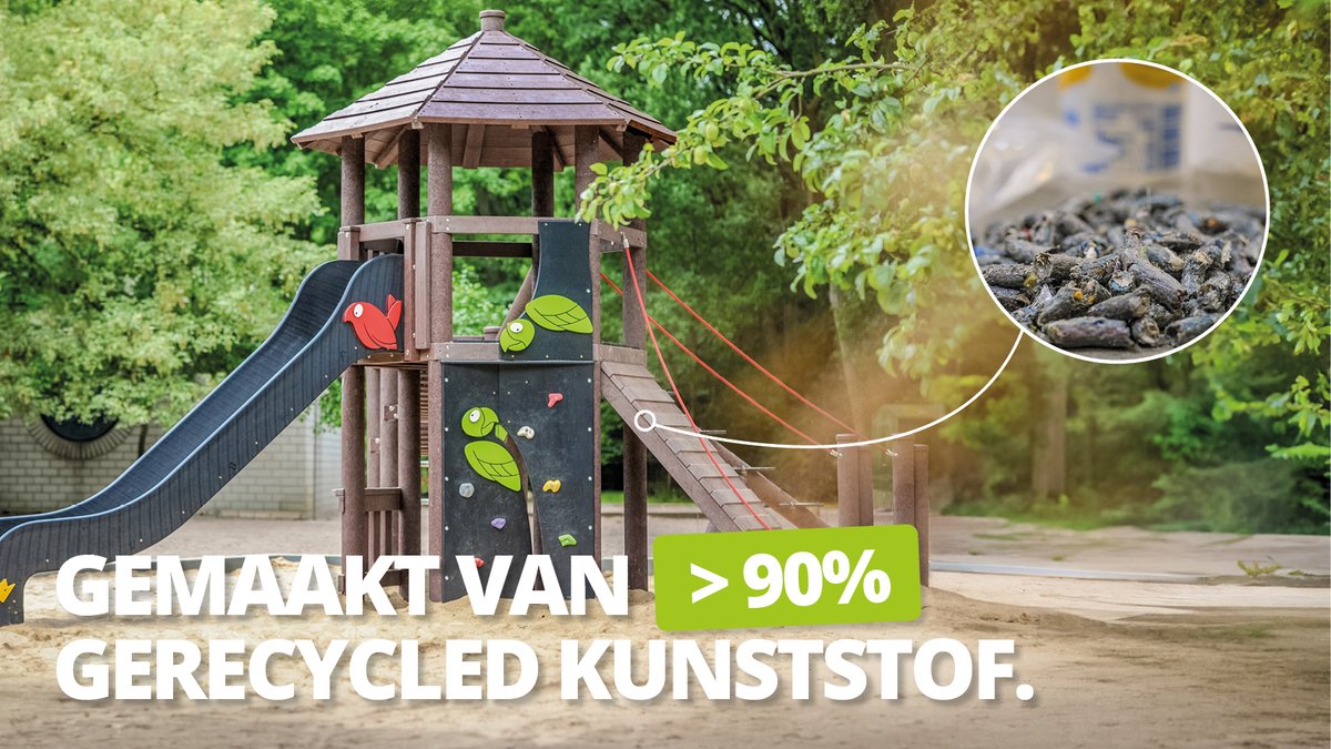 Wij staan voor: > 90% gerecycled kunststof

Onze speeltoestellen worden gemaakt van gereinigd afval dat wordt omgezet in granulaat voor palen &amp; planken. #Circulair, #duurzaam en 100% recyclebaar aan het einde.

Meer info: info@whplay.nl
 
#recyclen | #scholen | #gemeente