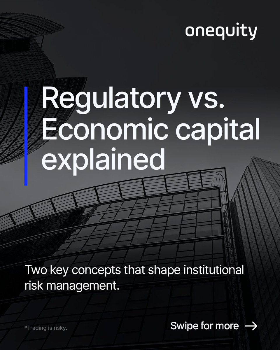 OnEquityGroup's tweet image. Behind every institutional decision is a capital framework.
Learn the difference between regulatory and economic capital, and how they shape the broader financial landscape.

#onequity #onlinebroker #institutionaltrading #liquidityproviders #marketstructure #tradingeducation