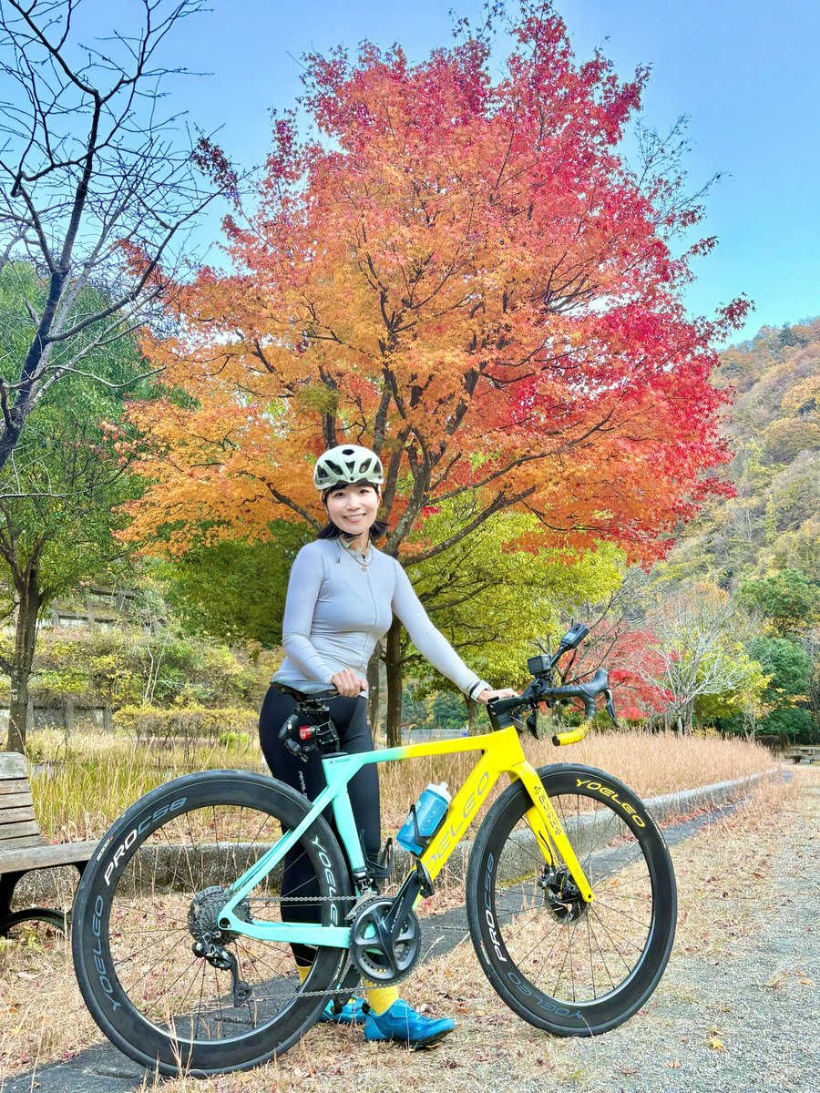 mzk_cyc's tweet image. 超超久しぶりのあむちゃんと🚴‍♀️🍁ぽかぽかお天気でライド日和🌞誰かと走るの6月ぶりだったのでめちゃ楽しかった😆✨