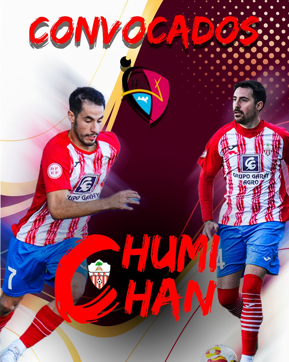 Convocados con la Selección de Castilla-La Mancha 💪
Chumi y Chan formarán parte de la Primera Fase de la #CopaRegionesUEFA.
¡Orgullo para el Pedroñeras! 🔴⚪