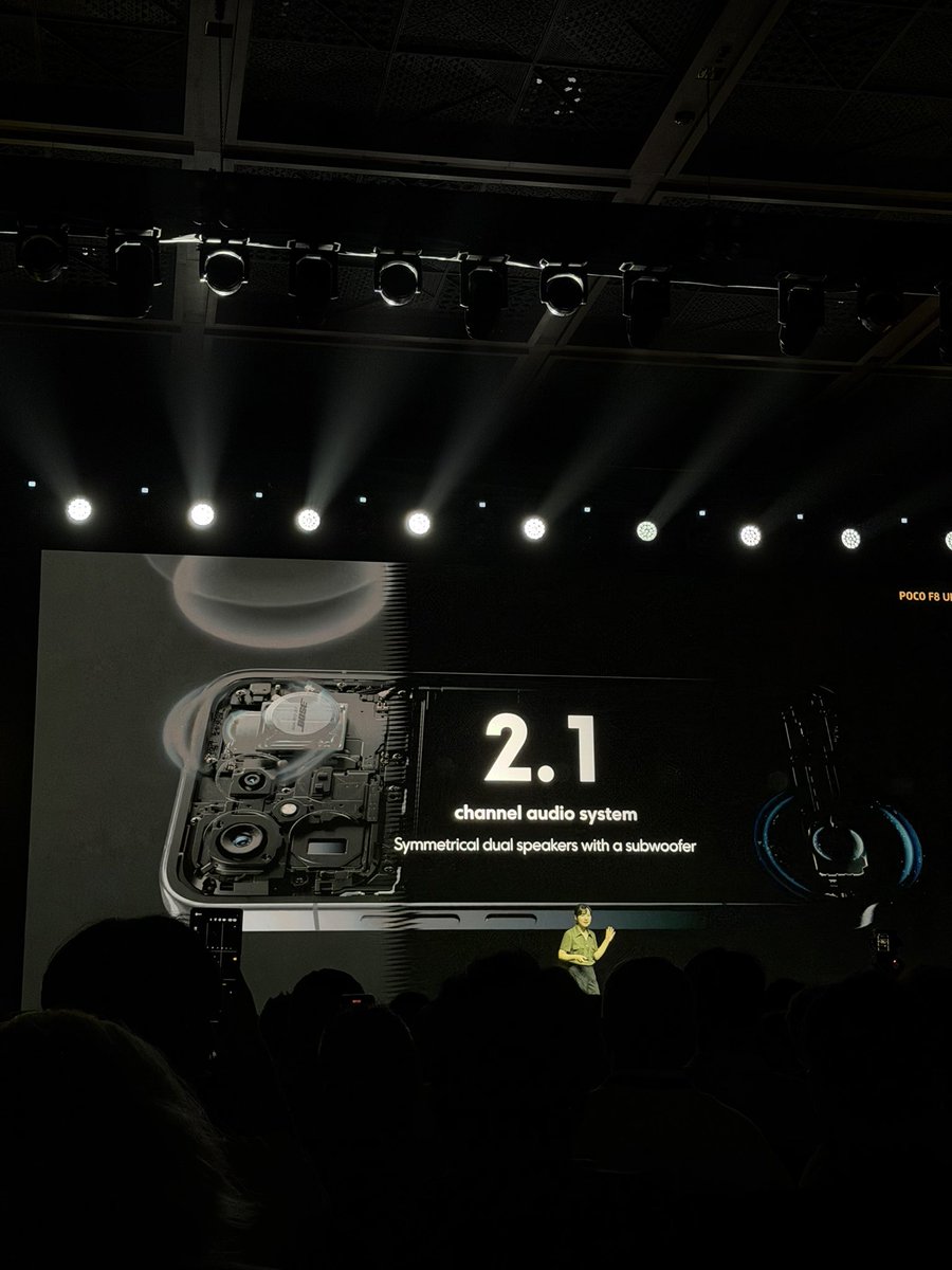 ZONEofTECH's tweet image. The #POCOF8Ultra is the world’s first phone with a subwoofer 👀, powered by @Bose. 

#POCOF8Ultra #POCOF8Series #UltraPowerAscended 

@pocouk @POCOGlobal