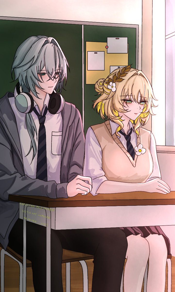 He noticed she changed her hairstyle. And he realized. She looks good in every hairstyle possible.

#anaglaea #aglanaxa