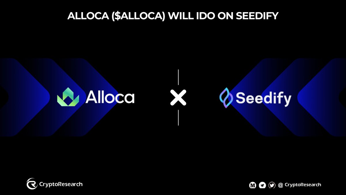 CryptoRResearch's tweet image. 🚀 ALLOC A ($ALLOCA) WILL IDO ON SEEDIFY

🔥 Big launch incoming!
 $ALLOCA by @alloca_xyz will be conducting its IDO on @SeedifyFund — bringing new momentum to the launchpad ecosystem 💥
✨ Another strong project entering the market with #Seedify support.

🤔 Are you planning to…