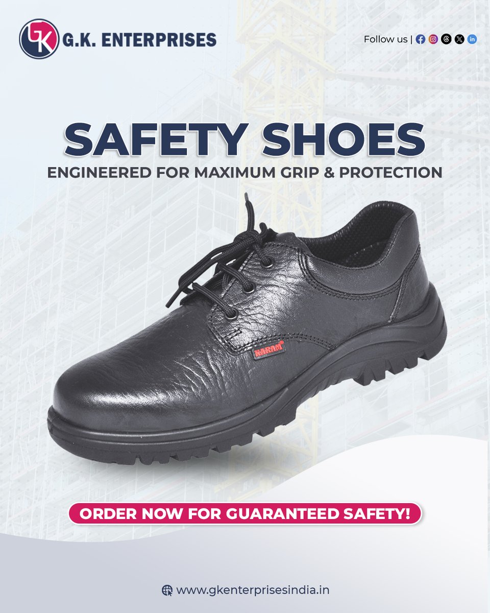 GK__Enterprises's tweet image. Tough worksites demand tougher footwear.
Stay safe, steady, and work-ready with our heavy-duty safety shoes—built for comfort and protection all day long.
👟 Steady
🛡️ Protected
💼 Ready

Order Now: +91 80 41639101
 gkenterprisesindia.in

#SafetyShoes #GKEnterprises #WorkSafe